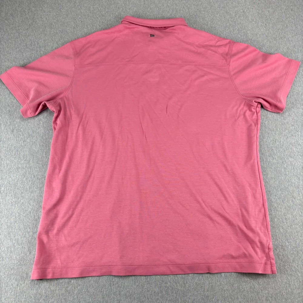 ALGO Golf Polo Mens XL Pink Short Sleeve Performance Polo Shirt Casual Sport - Picture 4 of 8